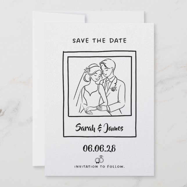 Personalisierbare Save-the-Date-Karten  Braut Bräu Save The Date (Vorderseite)