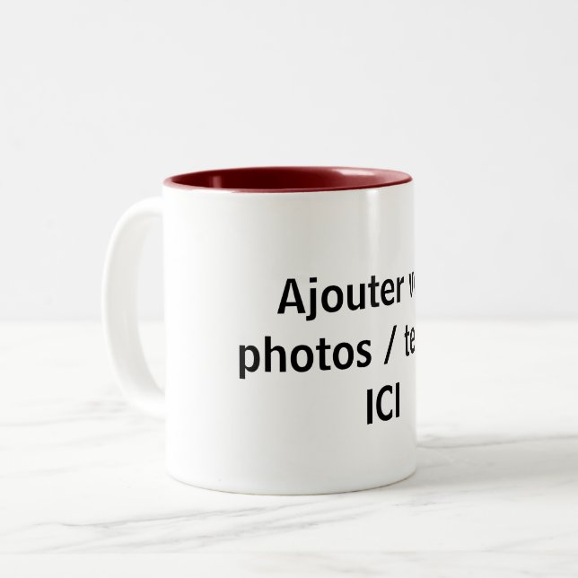 Personalisierbare Tasse (Vorderseite Links)