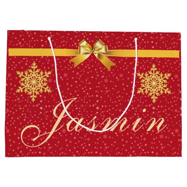 personalisierbare weihnachtliche Geschenktüte (Rückseite)