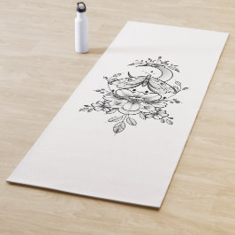 Personalisierbare Yogamatte mit Blumen- Design