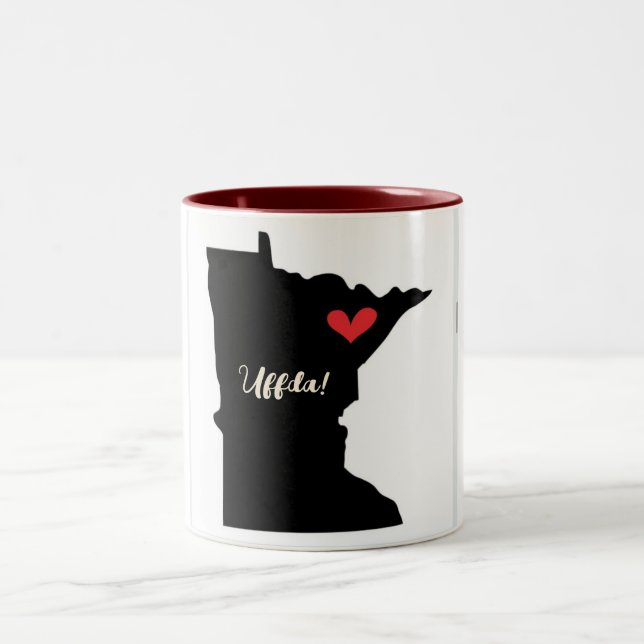 Personalisierbare zweifarbige Kaffee-Tasse Minneso Tasse (Mittel)