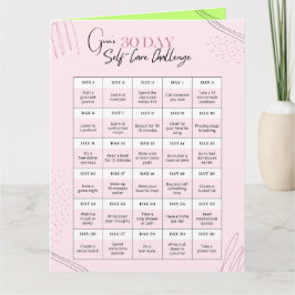 Personalisierbarer 30-Tage-Selbstversorgungs-Kalen Karte