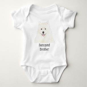 Personalisierbarer Amerikanischer Eskimo Hund Samo Baby Strampler