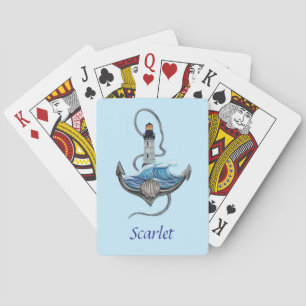 Personalisierbarer Anker- und Leuchtturm (Version Spielkarten