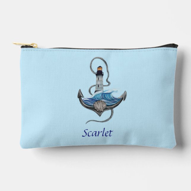 Personalisierbarer Anker- und Leuchtturm (Version  Zubehörtasche (Vorderseite)