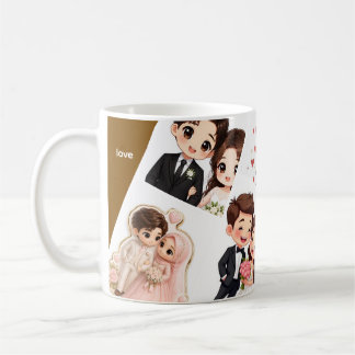Personalisierbarer Becher für Frischvermählte Kaffeetasse