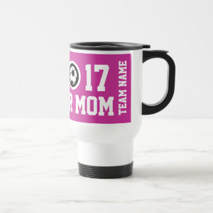 Personalisierbarer Becher für Fußballmutter und Te Reisebecher