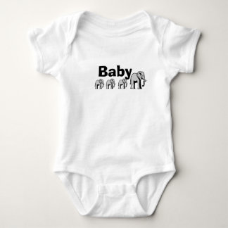 Personalisierbarer Doppel-Elefanten-Body Baby Strampler
