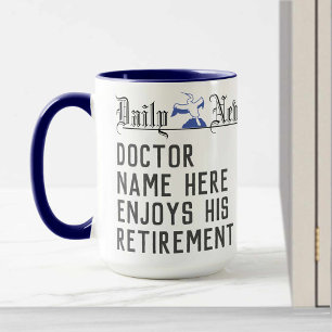 Personalisierbarer Kaffeebecher für den Ruhestand Tasse