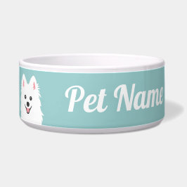 Personalisierbarer Lächelender Hund/Spitz Napf