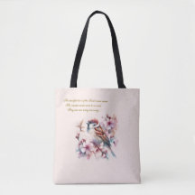 Personalisierbarer Spatz Bibelvers Blush Pink