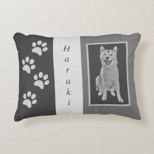 Personalisierbarer Stift Shiba in u Akzent Pillow Dekokissen