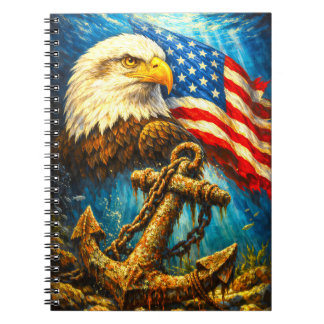 PERSONALISIERBARES AMERIKANISCHES ADLER-NOTIZBUCH NOTIZBLOCK