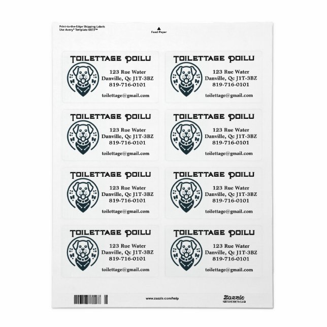 Personalisierbares Etikett (Vorne)