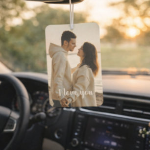 Personalisierbares Foto 'Ich liebe dich' zum Valen Autolufterfrischer