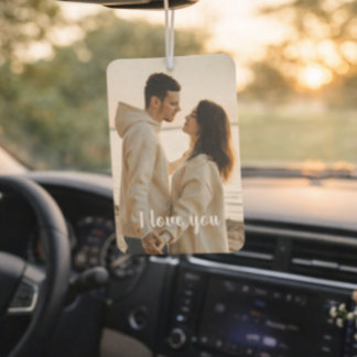 Personalisierbares Foto 'Ich liebe dich' zum Valen Autolufterfrischer