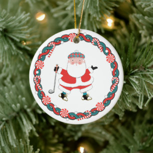 Personalisierbares Golf-Weihnachts-Sammelobjekt Keramik Ornament