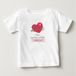 Personalisierbares "Ich liebe meine Mama und meine Baby T-shirt