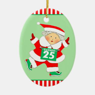 Personalisierbares Läufer-Sammelobjekt Keramik Ornament