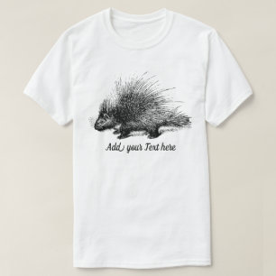 Personalisierbares Stachelschwein-Illustration Her T-Shirt