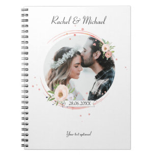 Personalisierbarus Hochfoto Hochzeits Notizblock