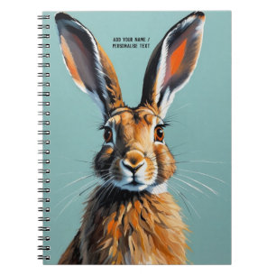 PERSONALISIERE Bemalter Hase   Notizbuch Journal Notizblock
