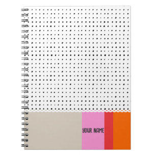 PERSONALISIERE Buntes Streifenmuster Notizbuch Notizblock