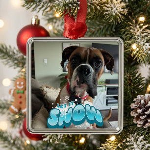 PERSONALISIERE CHRISTMAS HAUSTIERFOTO Ornament Aus Metall
