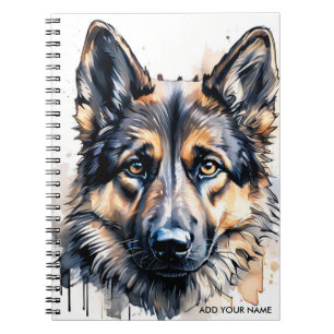 PERSONALISIERE Deutscher Schäferhund Notizbuch Notizblock