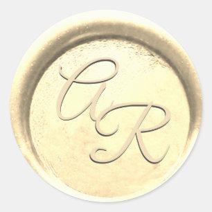*~* PERSONALISIERE Elegante GOLDENE Wachssiegel-Ho Runder Aufkleber