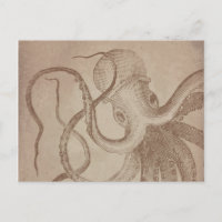 Personalisiere es | alter Oktopus | Vintages Papie