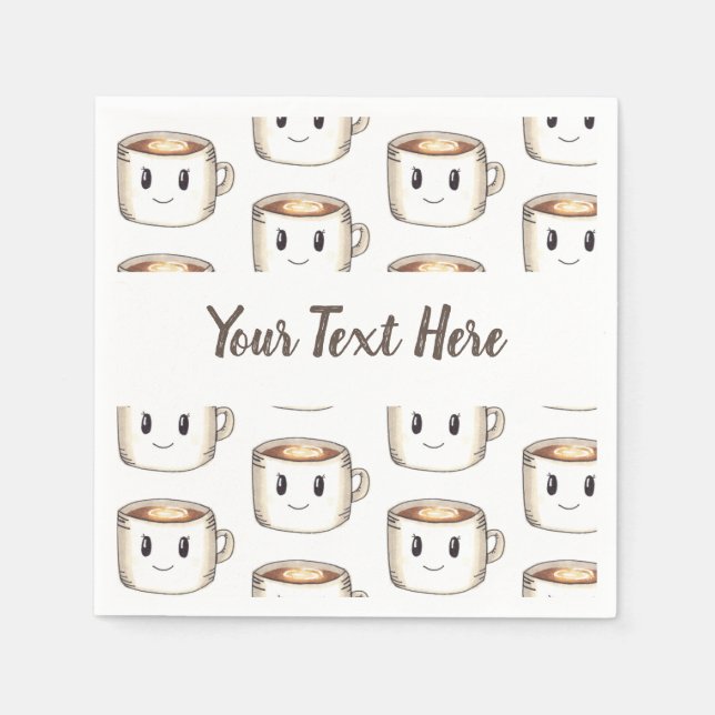 Personalisiere es! Kaffee Themed Napkins Serviette (Vorderseite)