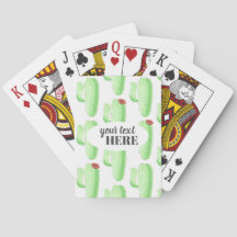 Personalisiere es! Kakteen Themed Playing Cards