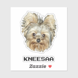 Personalisiere es! Pet Head Foto & Name Aufkleber