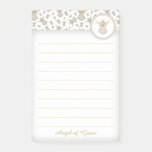 Personalisiere:  Goldene Weihnachten "Engel der Gn Post-it Klebezettel