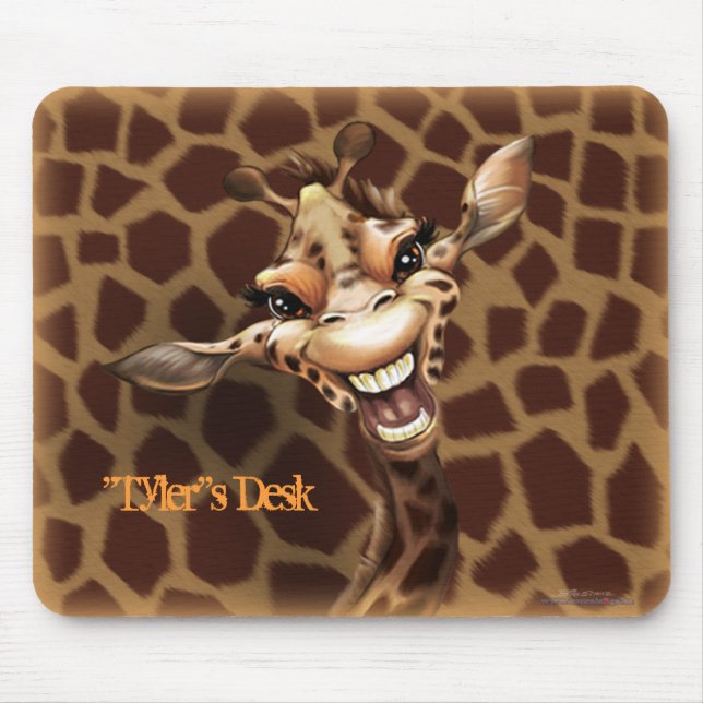 "Personalisiere mich!" Giraffe Mousepad (Vorne)