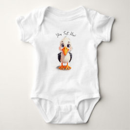 Personalisiere Name Niedlich Baby Storch Baby Strampler