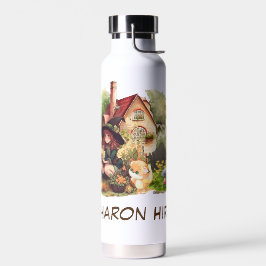 Personalisiere | Niedliche Kleine Hexe und Fuchs Trinkflasche