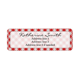 Personalisiere: Rot-Weiß-Gingham-Karo-Muster