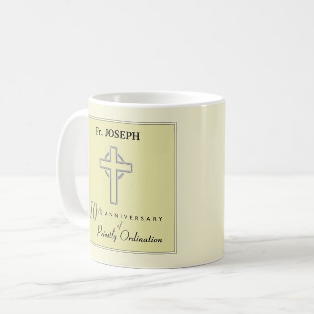 Personalisieren, 10. Geburtstag des Priesters verk Kaffeetasse (Vorderseite Links)