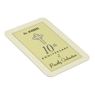 Personalisieren, 10. Geburtstag des Priesters verk Magnet