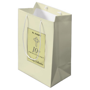 Personalisieren, 10. Jahrestag des Priesters vereh Mittlere Geschenktüte