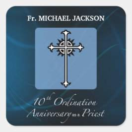 Personalisieren, 10. Ordination Jahrestag des Prie Quadratischer Aufkleber