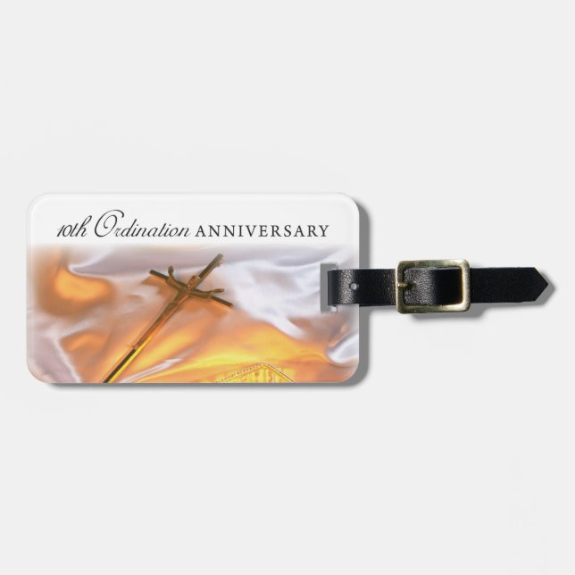 Personalisieren, 10. Ordination Jubiläum, Kreuz Gepäckanhänger (Vorderseite horizontal)