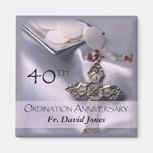 Personalisieren, 40. Ordination Jubiläum Glückwuns Magnet