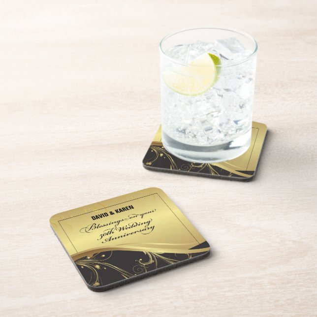 Personalisieren, 50. Hochzeit Jahrestag Religious Untersetzer (Rechte Seite)