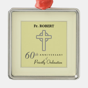 Personalisieren, 60. Geburtstag des Priesters verk Ornament Aus Metall