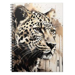 PERSONALISIEREN Abstract Leopard Notizbuch Journal Notizblock