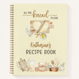 PERSONALISIEREN "ALL YOU KNEAD IS LIEBE" EMPFEHLEN NOTIZBUCH