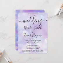 Personalisieren: Ätherische lila Bokeh-Hochzeit